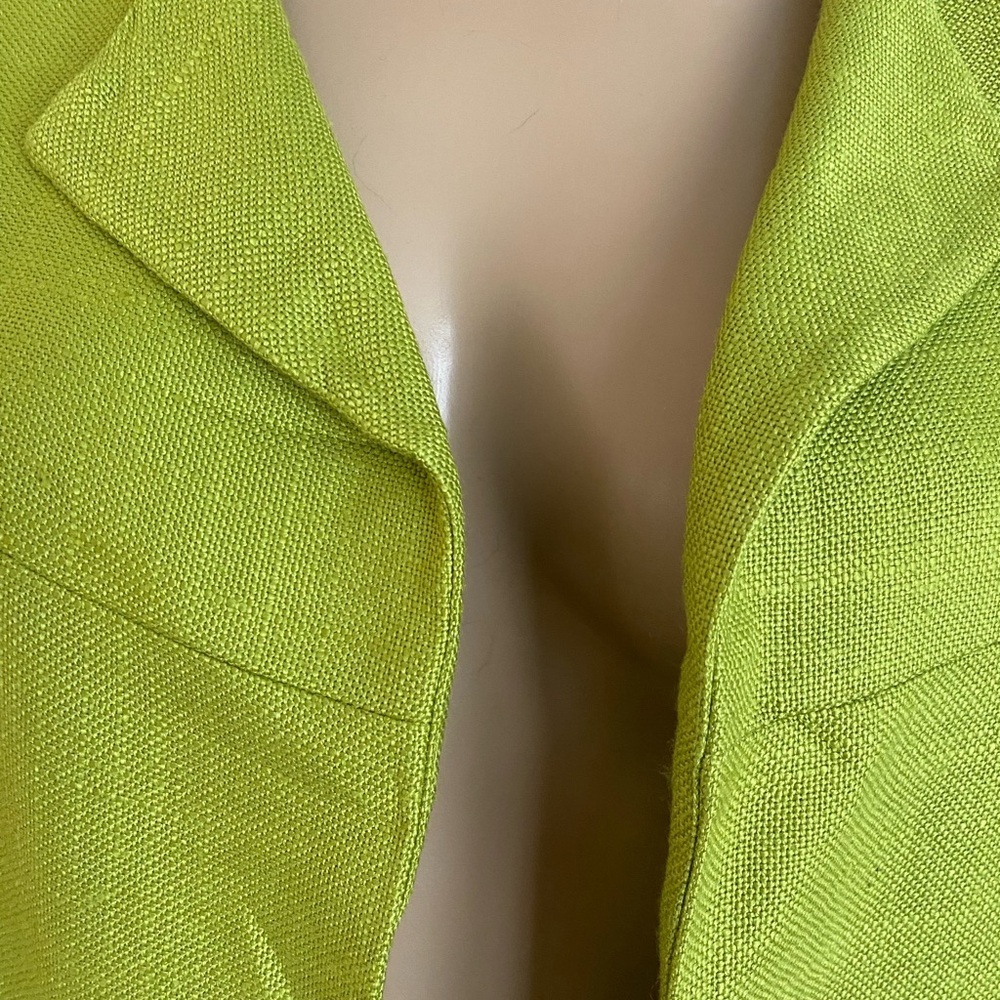 Kate Spade NY Lime Green Cropped Micah open front jacket - Picture 11 of 12